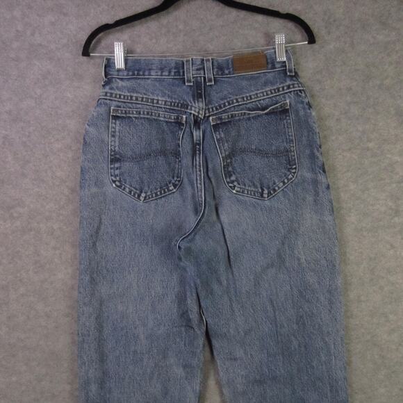 Lee Jeans Womens Blue Denim High Rise Tapered Mom Fit Classic Casual Stonewash - Picture 6 of 10